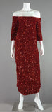 Sequin off the shoulder dress